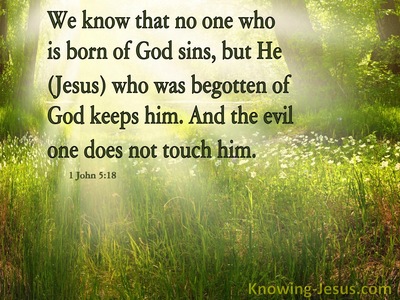 1 John 5:18 No One Born Of God Sins (green)